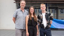 V. l. n. r. Carsten Labudda, Frederike Marx, Justus Heine